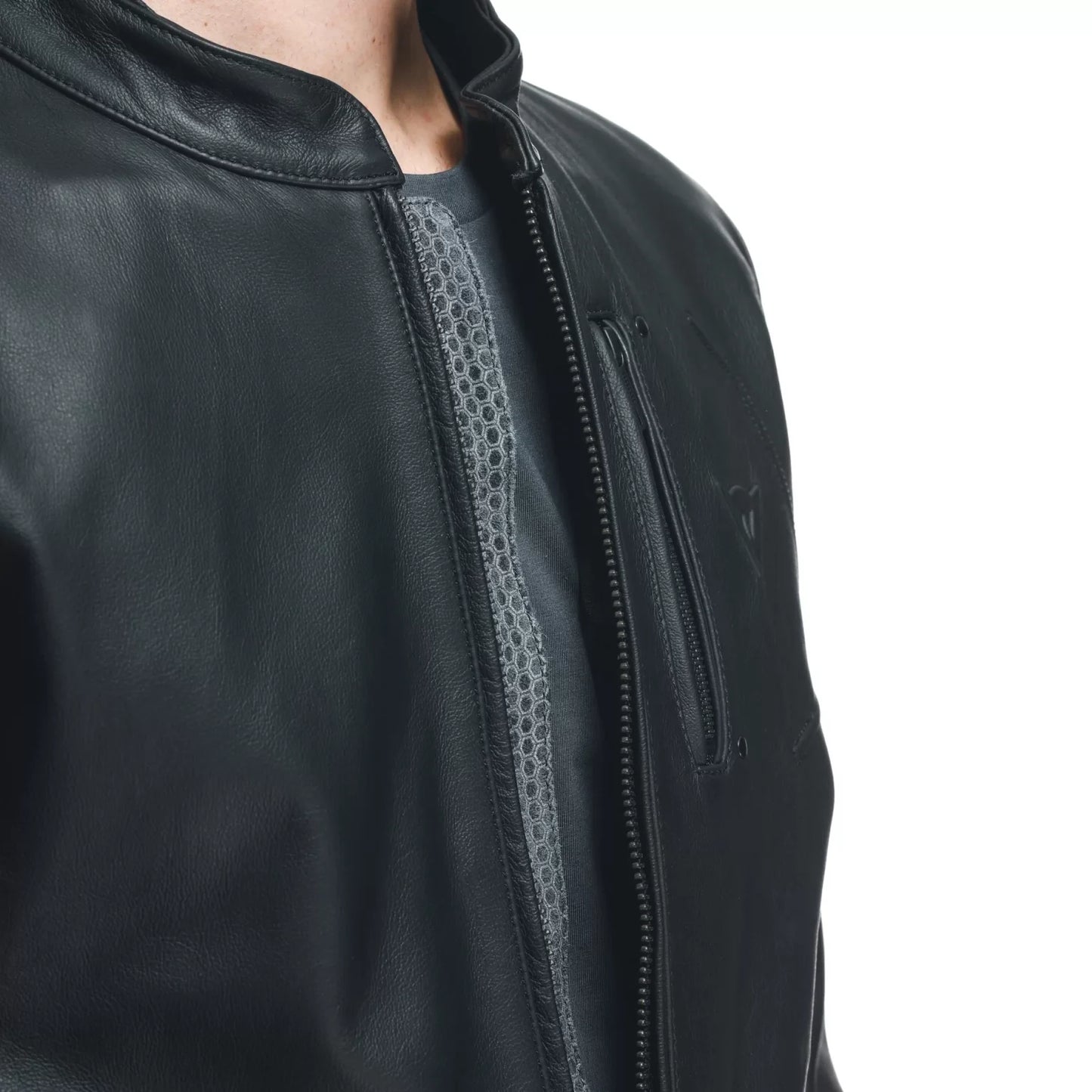 Dainese Fulcro Men’s Black Leather Motorcycle Jacket