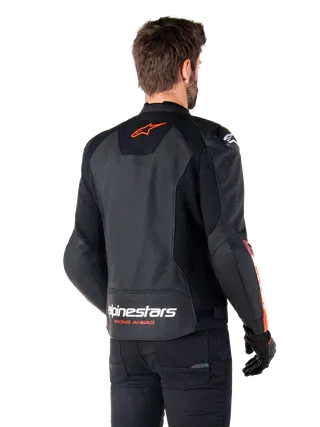 Alpinestars Faster V3 Airflow Leather Jacket – Black/Red Fluo Premium Motorcycle Gear