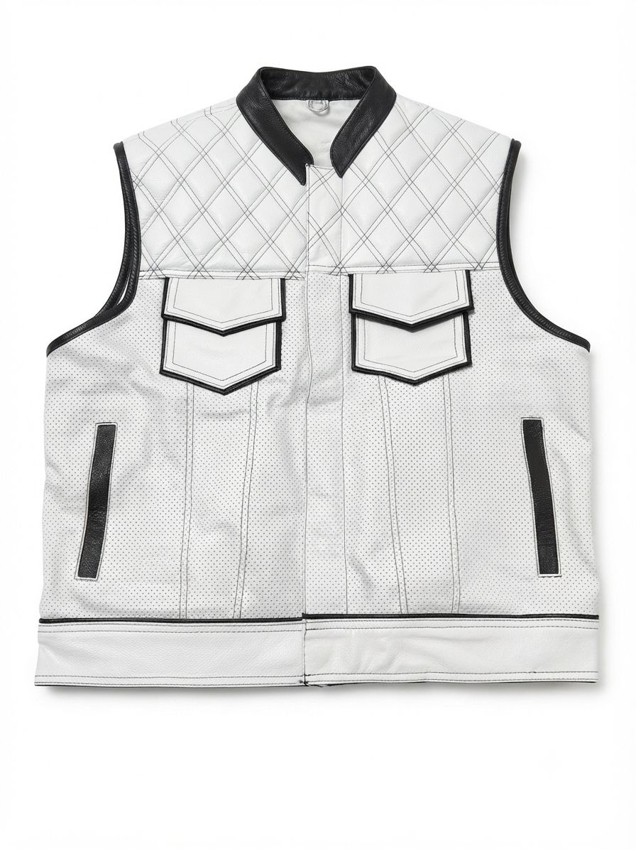 The Zenith Perforated Leather Vest