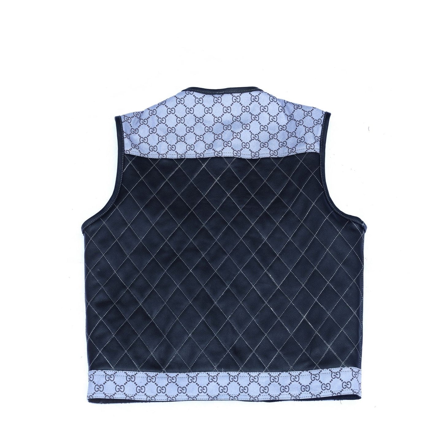 G*cci Canvas with Black Diamond Stitching