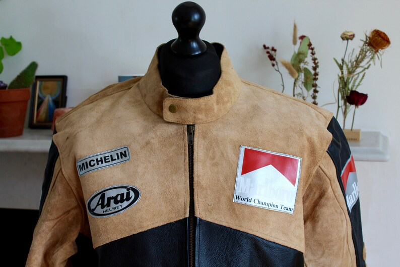 Marlboro Suede Leather Streetwear Jacket – Premium Comfort & Classic Biker Style