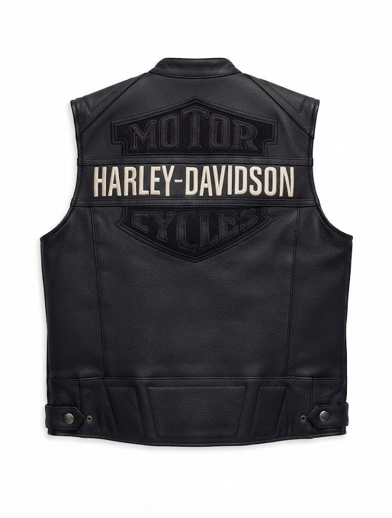 Harl___-Dav____ men's leather motorcycle vest