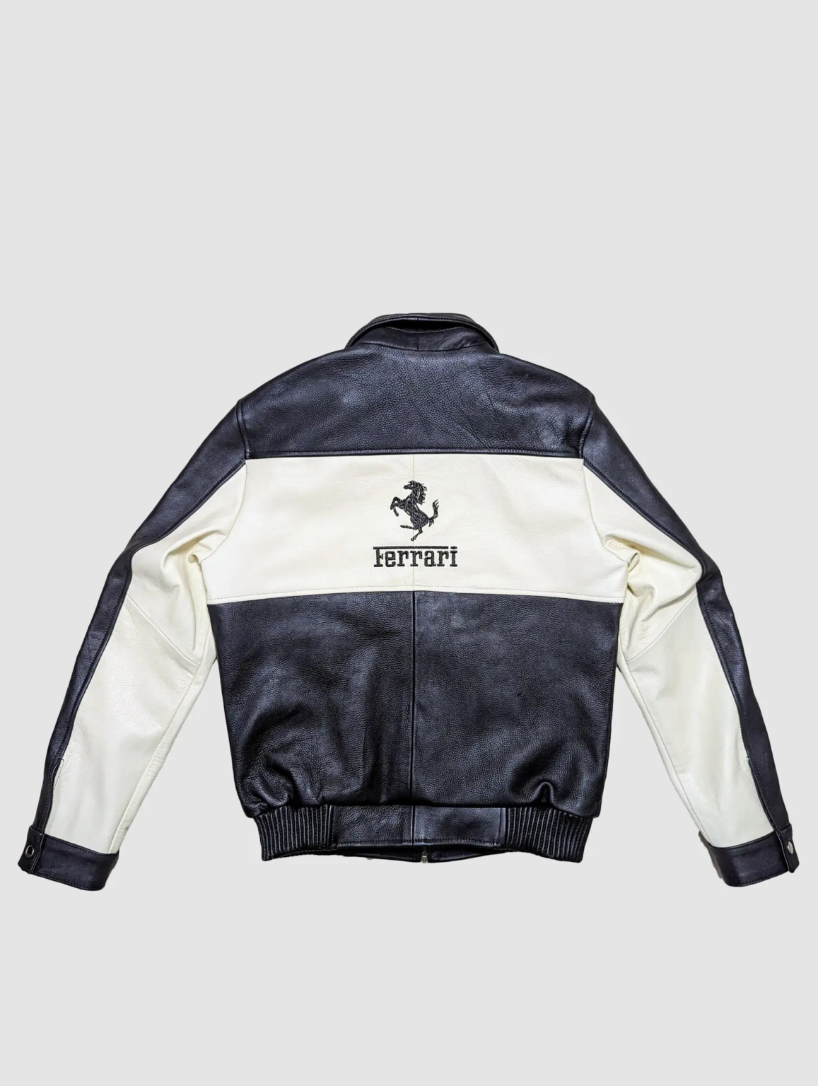 Exclusive Ferrari F1 Leather Bomber Style Jacket - World Championship Edition