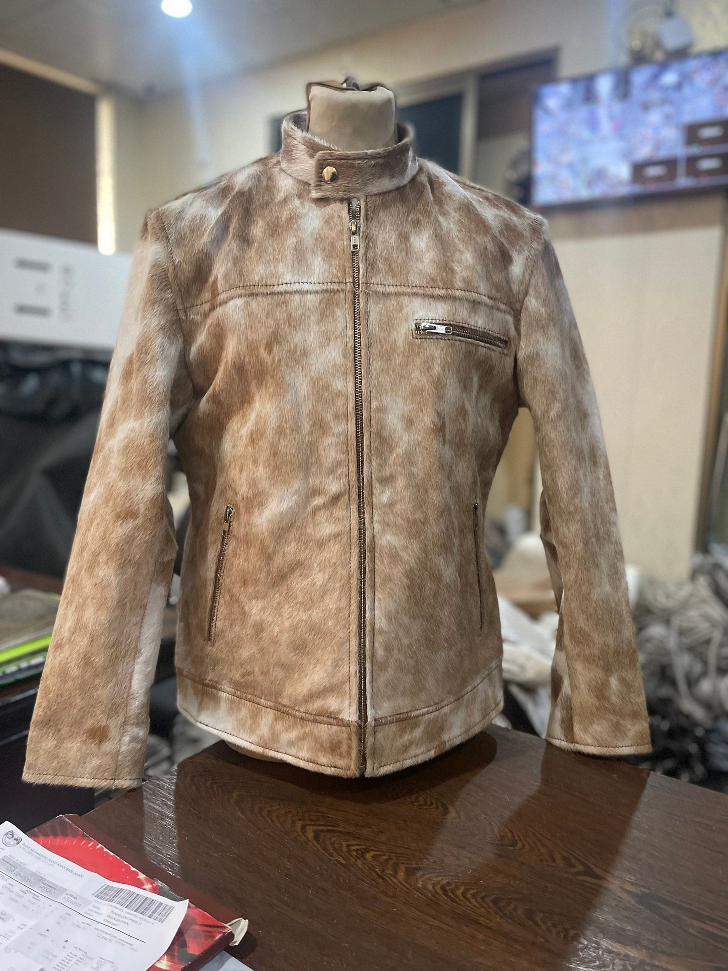 Leather Original Jacket Men's and Cowhide Motorbike Jacket, Black Leather Jacket, Lamb Leather Jacket, Handmade Jacket, Vintage