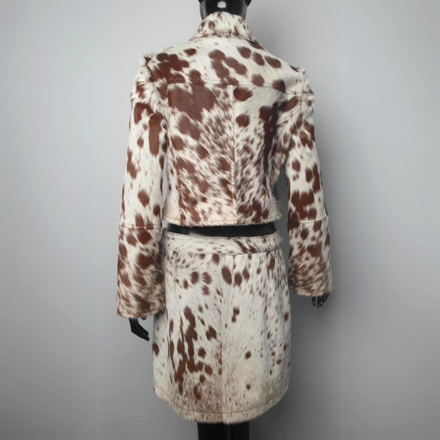 Western Cowhide Skirt and Jacket Set Cowgirl Chic Outfit Hair on Hide Cowgirl Clothing Western Style Elegance Complete Outfit Rustic Charm