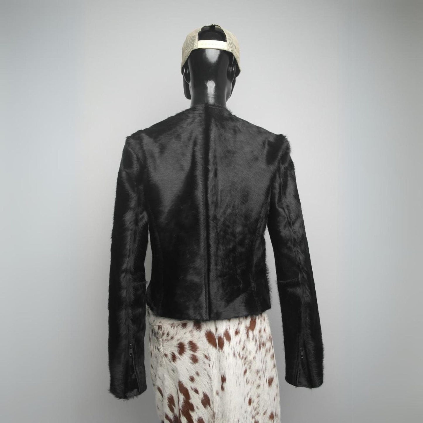 Western Cowhide Hair on Hide Jacket Collarless Women's Cowgirl Style Hair on Leather Cowgirl Jacket - Women's Western Wear Fashion
