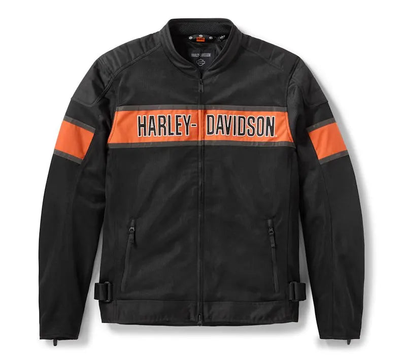 Men's Harley Davidson Trenton Mesh Fabric Jacket Motorcycle Biker Jacket Men's H-D Trenton Mesh Riding Jacket