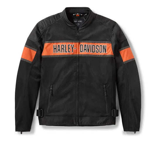 Men's Harley Davidson Trenton Mesh Fabric Jacket Motorcycle Biker Jacket Men's H-D Trenton Mesh Riding Jacket