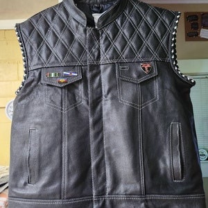 Nomad Club Style Twill Men's Motorcycle Vest