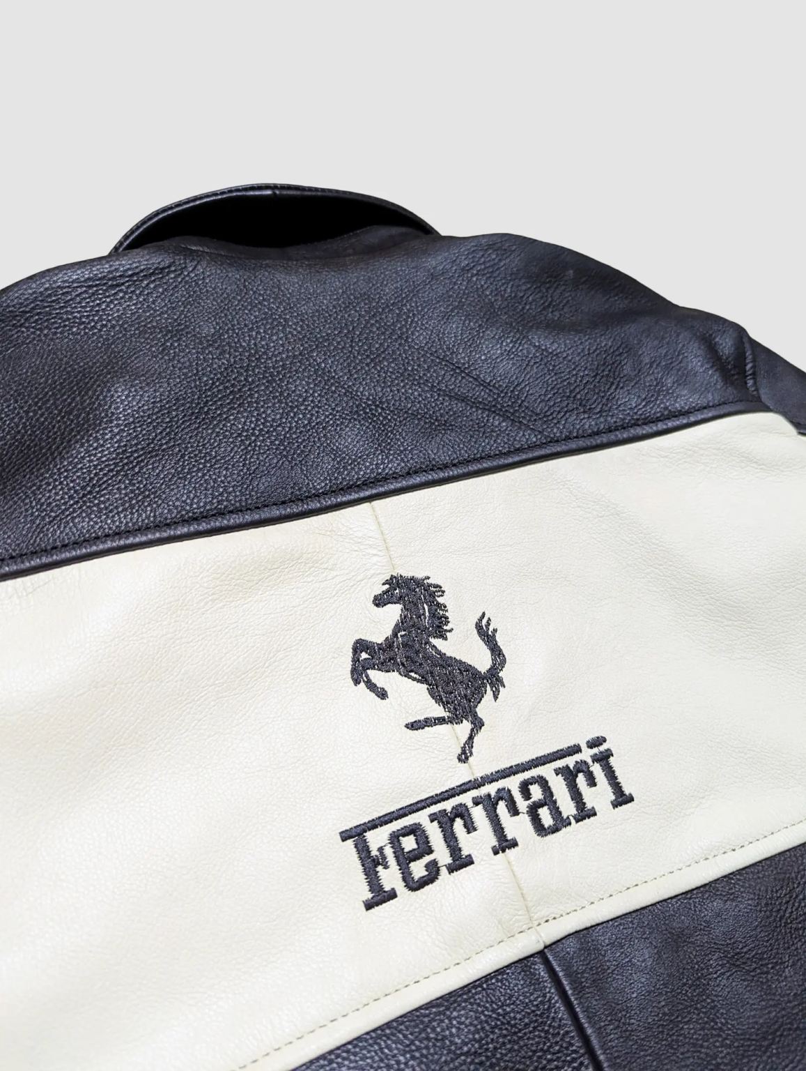 Exclusive Ferrari F1 Leather Bomber Style Jacket - World Championship Edition